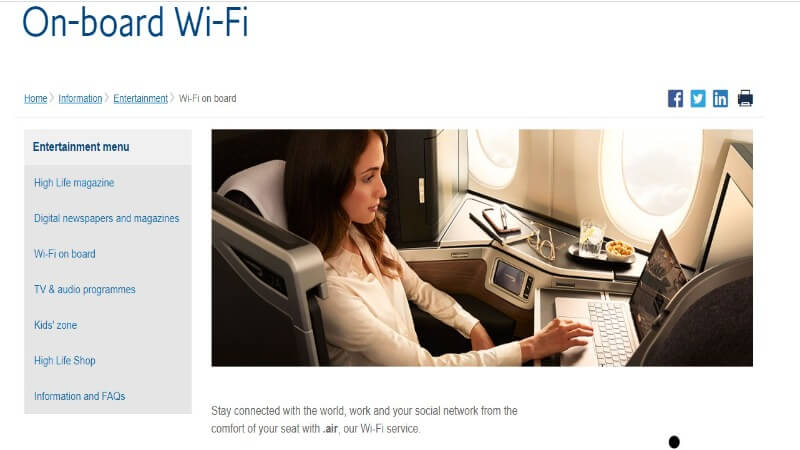 British Airways Wi-Fi